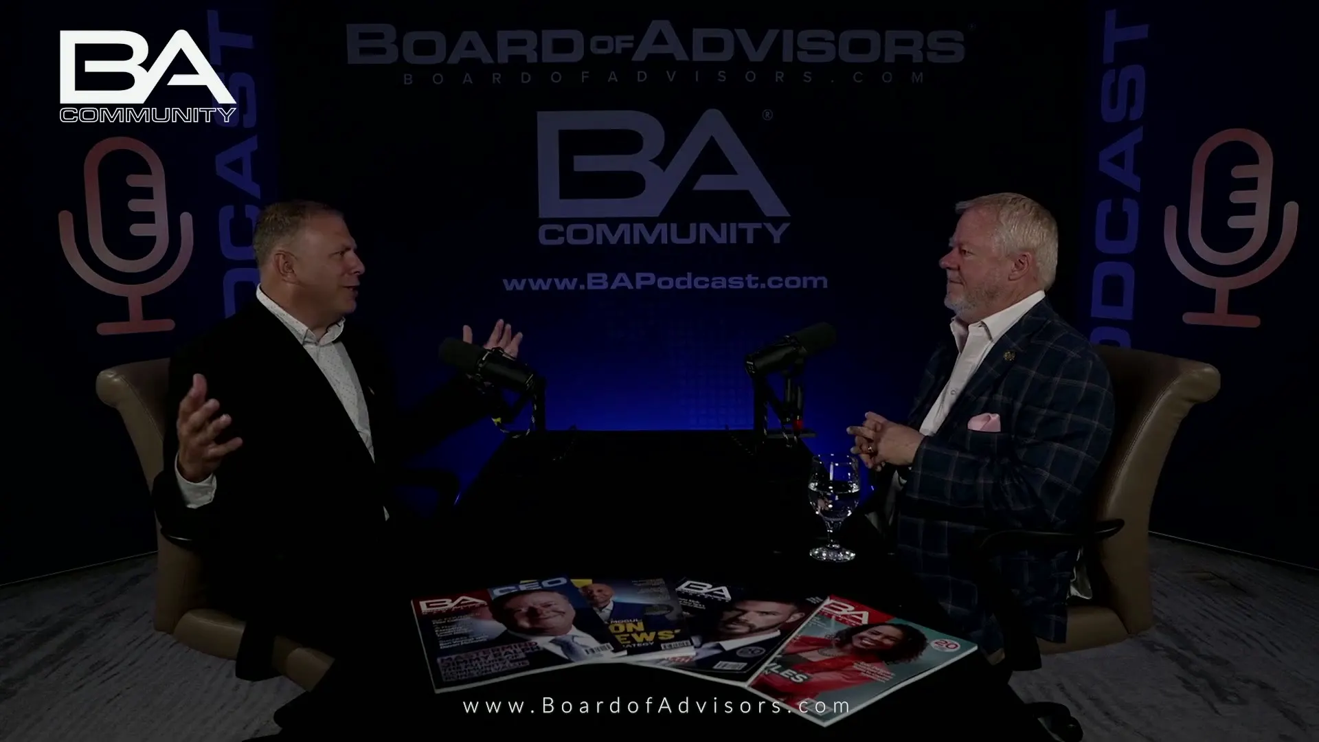 Eric Zwigart in conversation with Jimmy Ralph on the Board of Advisors Podcast set